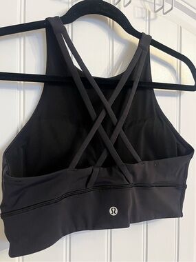 lululemon athletica Black Energy Bra - Longline style - Size 10